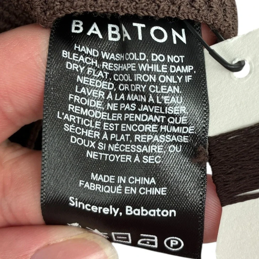 Babaton Aritzia Brown Ribbed Bodycon Sweater Dress Chocolate Midi Mini Size‎ S - Picture 4 of 7